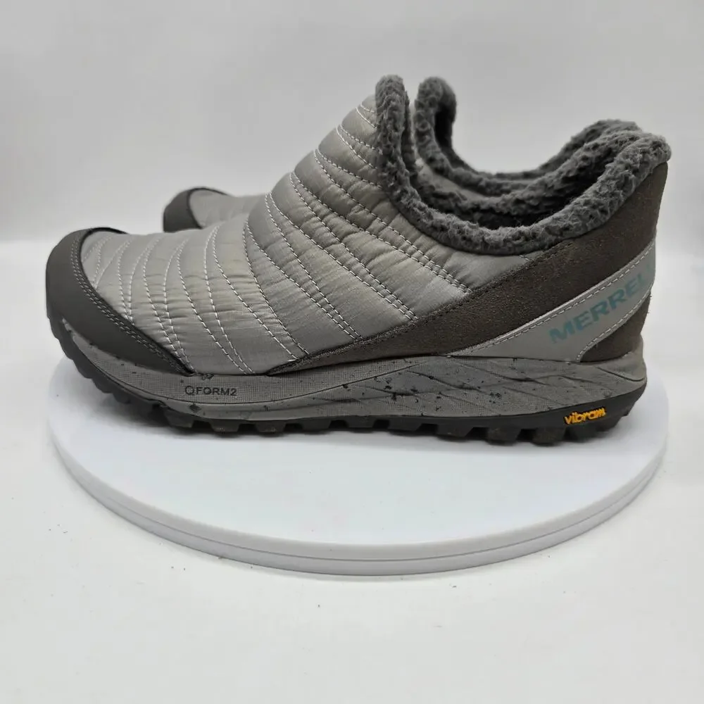 Merrell Antora Moc Slip-On Sneaker Women's SZ 8.5 Trail Running Gray Vibram Sole